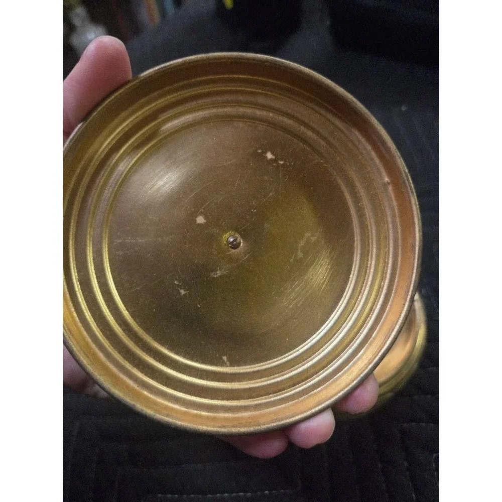 Vintage Brass Music Trinket Box Enchanted Flute NOT WORKING